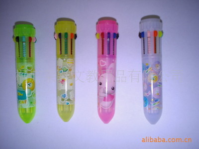 【供應(yīng)掛繩多色筆 十色筆 兩色筆 廣告贈品筆】價格,廠家,圖片,圓珠筆、原子筆,桐廬萊雅文教用品-